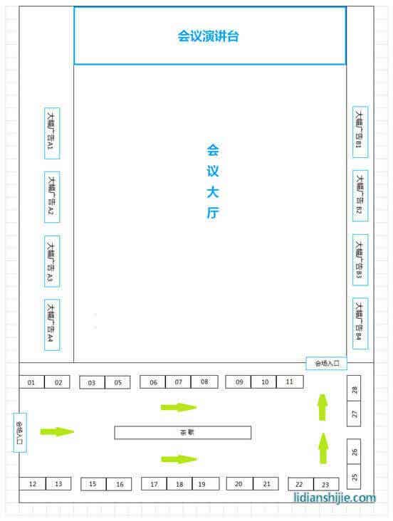 2019第二屆鋰電行業(yè)技術(shù)創(chuàng)新與應(yīng)用發(fā)展高峰論壇會議現(xiàn)場平面圖