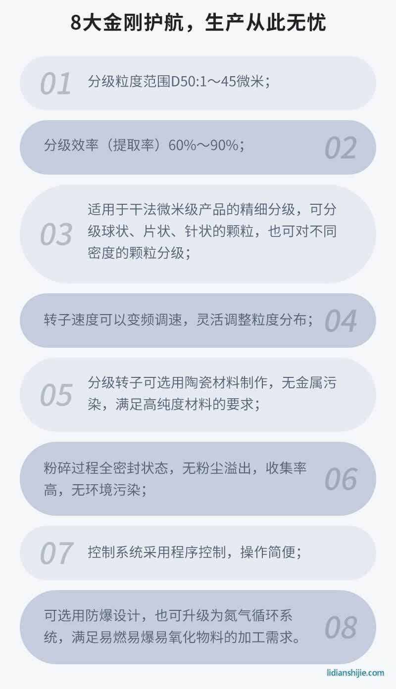 氣流分級機(jī)8大獨(dú)特技術(shù)優(yōu)勢